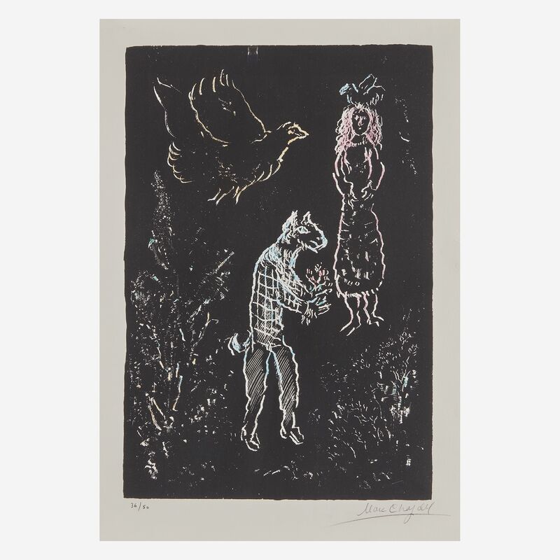 Marc Chagall, ‘Nuit d'été’, 1973, Print, Color lithograph on Arches, Freeman's