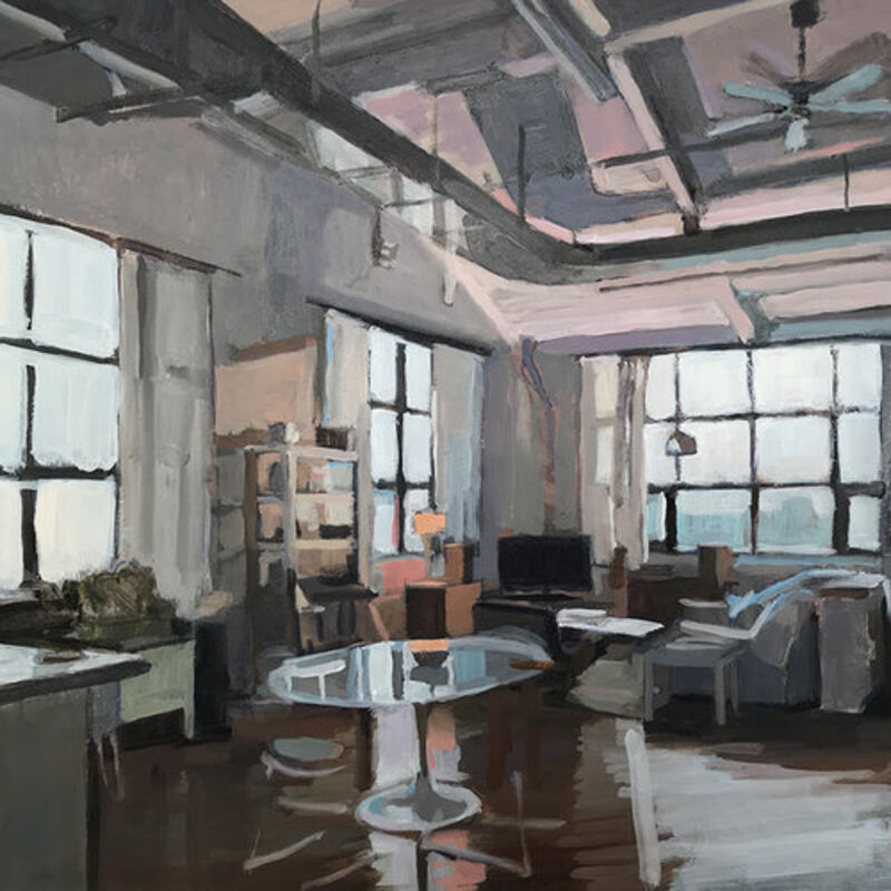 Aaron Hauck, ‘Evening Living Room’, 2018, Painting, Oil on panel, Deep Space Gallery
