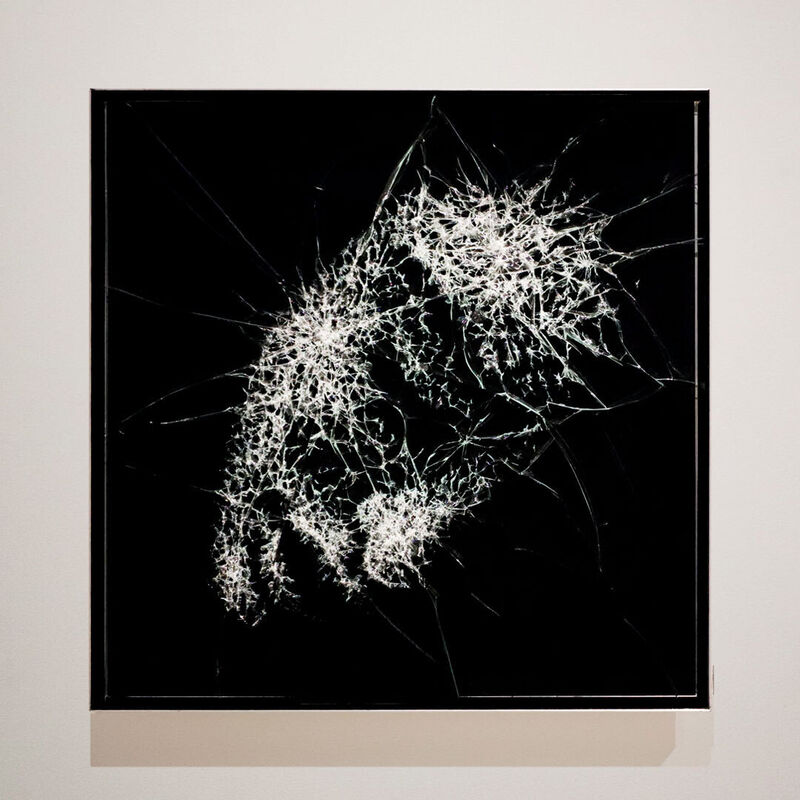 Simon Berger, ‘Untitled’, 2021, Sculpture, Hammered safety glass, framed in an aluminium surround, AURUM GALLERY