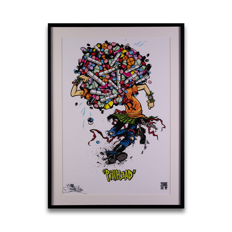 2SHAE, ‘Pill Jerk Print’, 2020, Print, Acrylic on vinyl (framed), EWKUKS