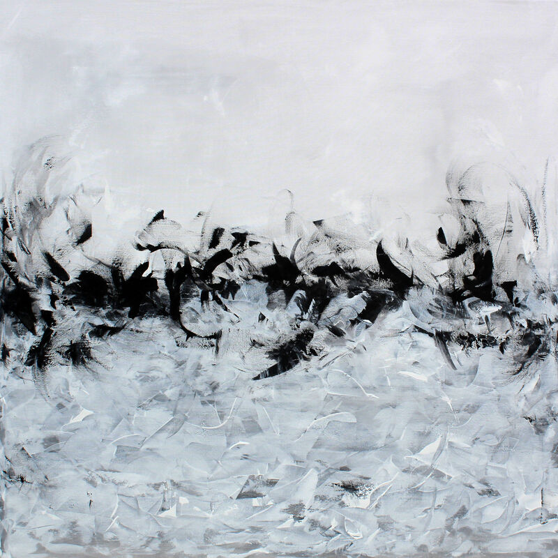 Kr Moehr, ‘Black Confetti’, 2020, Painting, Acrylic, TurningArt