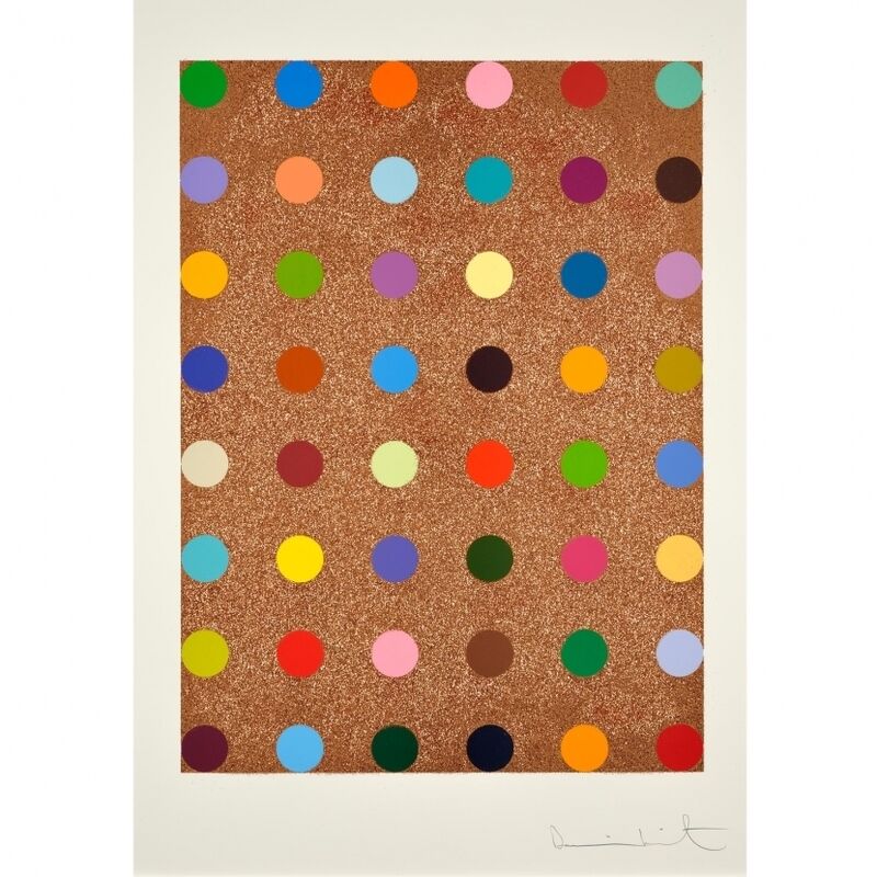 Damien Hirst, ‘Spots with Rose Gold Glitter’, Print, Silkscreen with glitter, Arton Contemporary