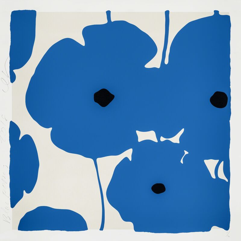 Donald Sultan, ‘Blue Poppies’, 2018, Print, Silkscreen, Maune Contemporary