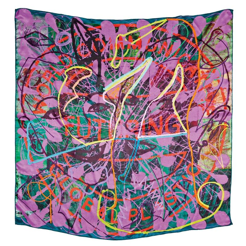 Eva & Adele, ‘Target Violet’, 2011, Textile Arts, Screen printed silk scarf, LRRH_