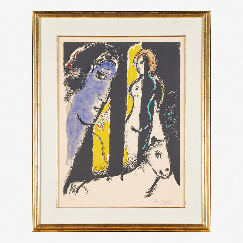 Marc Chagall, ‘Le Profil Bleu’, 1972, Print, Lithograph in colors on Arches paper (framed), Rago/Wright/LAMA