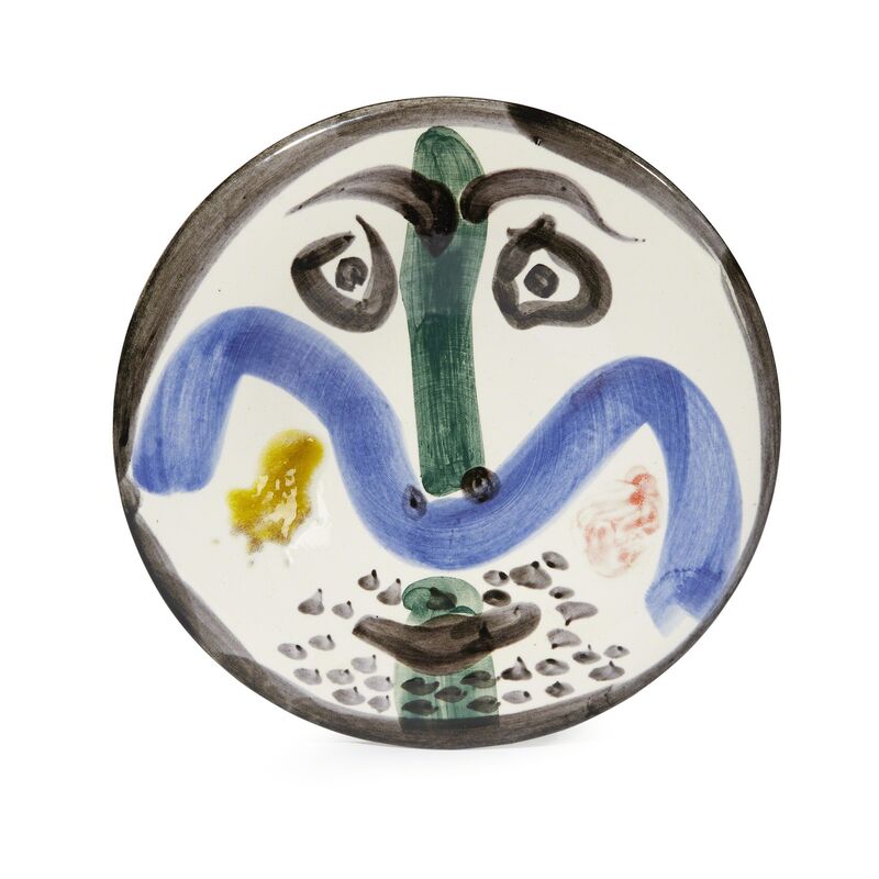 Pablo Picasso, ‘Face No. 130’, 1963, Other, White earthenware clay plate with decoration in engobes and enamel under glaze, Freeman's