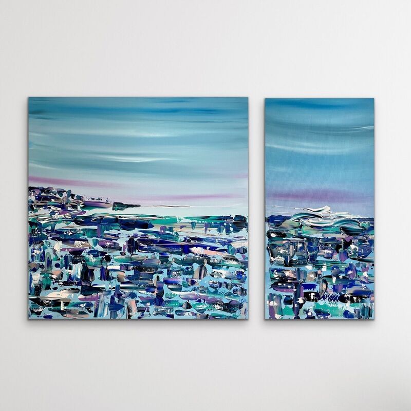 Lilly Lillà, ‘Sorrento (Diptych)’, 2021, Painting, Acrylic on canvas, SmART Coast Gallery
