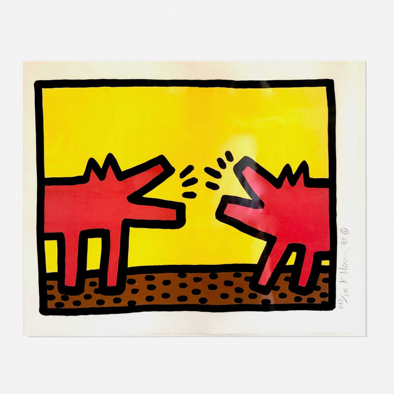 Keith Haring, ‘Barking Dogs from Pop Shop Quad IV’, 1989, Print, Silkscreen on paper, Artsy x Rago/Wright