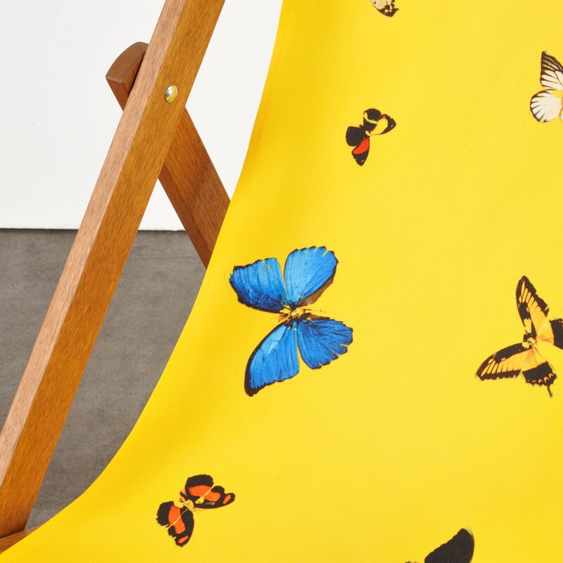 Damien Hirst, ‘Deckchair (Yellow)’, 2008, Design/Decorative Art, Merpauh timber frame and sail cloth fabric, Weng Contemporary