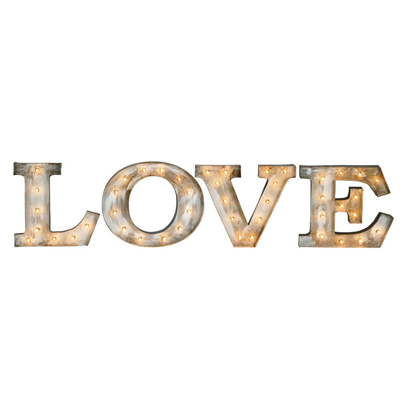 Contemporary, ‘Illuminated "LOVE" sign’, Design/Decorative Art, Enameled and oxidized tin, Rago/Wright/LAMA