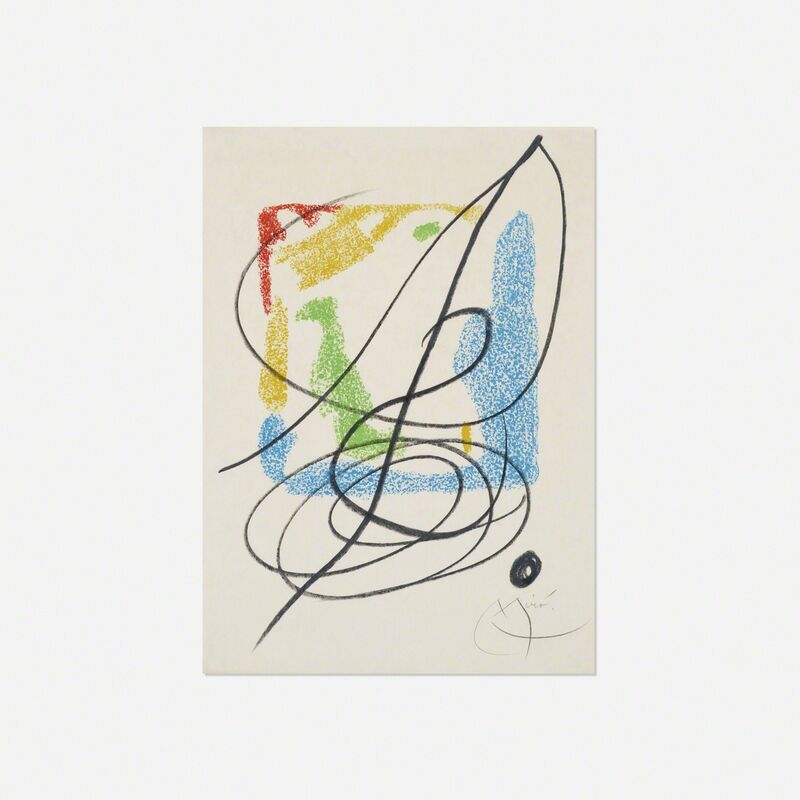 Joan Miró, ‘Les Essencies de la Terra (one plate)’, 1968, Mixed Media, Wax crayon over color lithograph on Japon nacré paper, Rago/Wright/LAMA