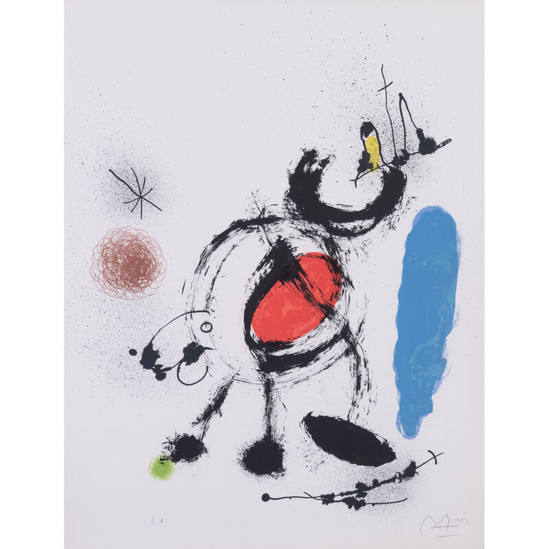 Joan Miró, ‘Oiseau Migrateur, Plate VI’, 1970, Print, Lithograph in colors on wove paper, PIASA