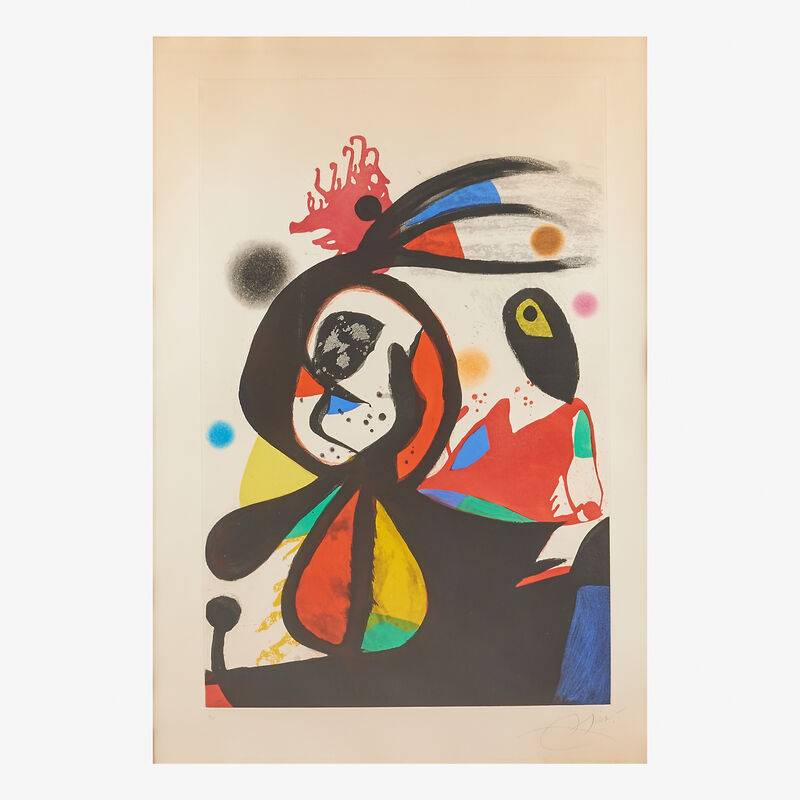 Joan Miró, ‘L’Aigrette Rouge’, 1976, Print, Carborundum etching and aquatint in colors on Arches (framed), Rago/Wright/LAMA