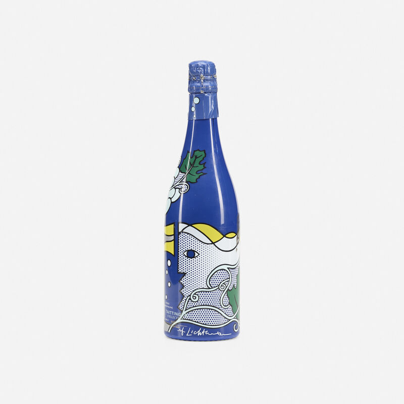 Roy Lichtenstein, ‘Champagne Taittinger Brut Bottle’, 1985, Print, Screenprint in colors on glass bottle, Rago/Wright/LAMA