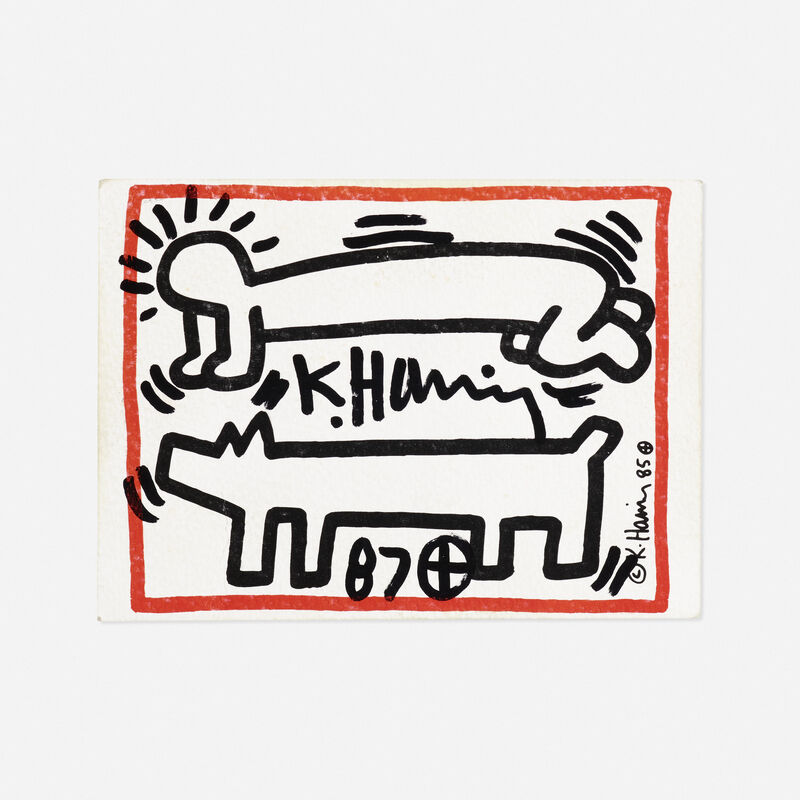 Keith Haring, ‘Keith Haring Club DV8 (announcement)’, 1987, Print, Screenprint in colors with ink, Rago/Wright/LAMA