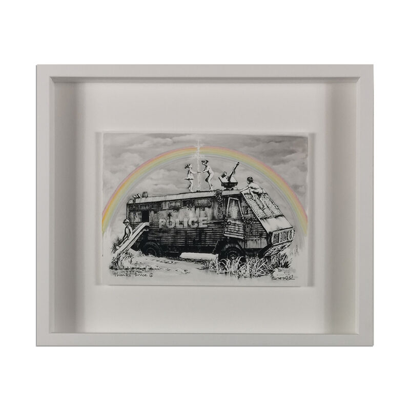Banksy, ‘Police Riot Van (Dismaland Gift Print)’, ca. 2015, Print, Digital print in colours with hand finish on wove, Me Art Gallery