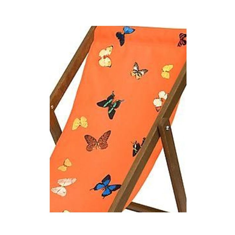 Damien Hirst, ‘Deck chair (Orange)’, 2008, Design/Decorative Art, Merpauh timber frame and sail cloth fabric, Weng Contemporary