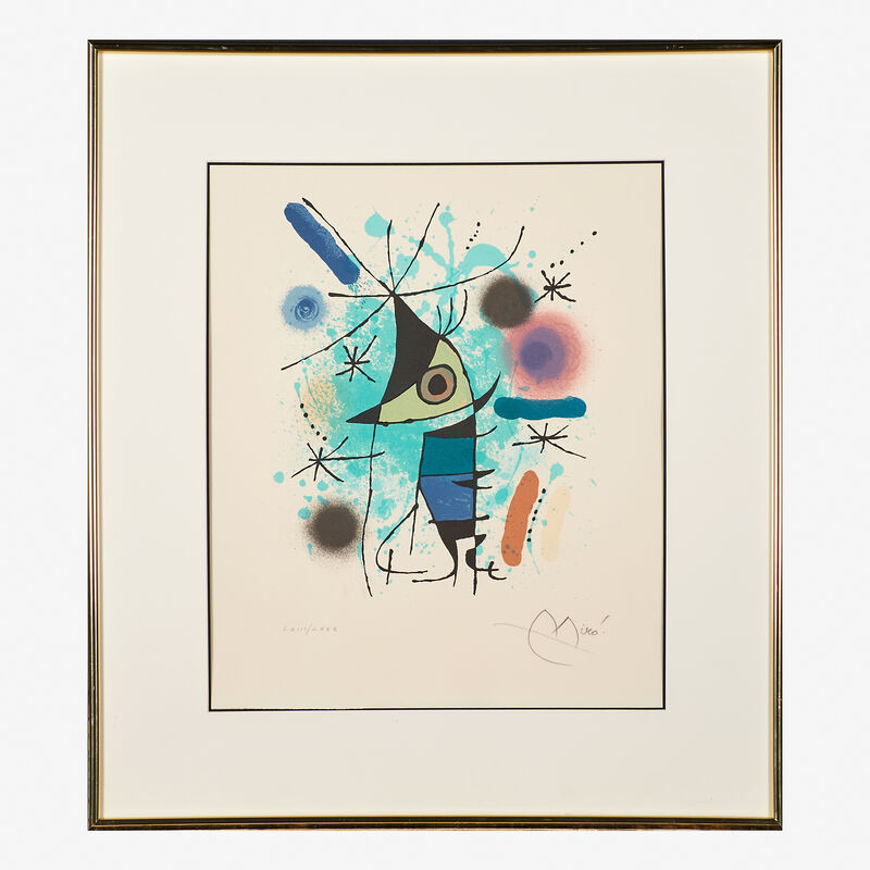 Joan Miró, ‘Le Chanteur and L’étoile Bleue’, 1972, Print, Two lithographs in colors (framed separately), Rago/Wright/LAMA