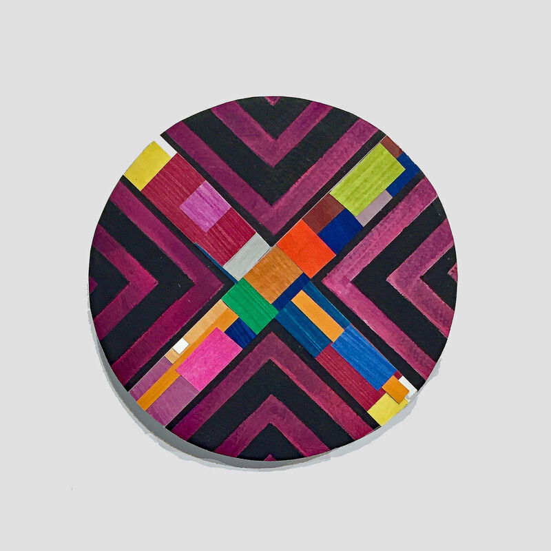 Phyllis Gorsen, ‘Interlink’, 2019, Painting, Acrylic and paper on round canvases, InLiquid