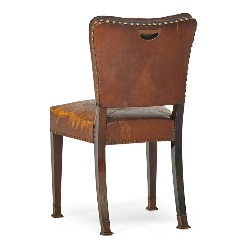 Adolf Loos, ‘Chair, Austria’, ca. 1900, Design/Decorative Art, Walnut, Brass, Leather, Rago/Wright/LAMA