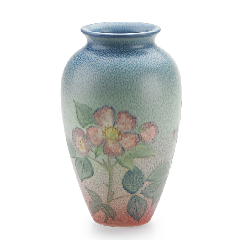 Kataro Shirayamadani, ‘Double Vellum Vase With Roses (Uncrazed), Cincinnati, OH’, 1938, Design/Decorative Art, Rago/Wright/LAMA