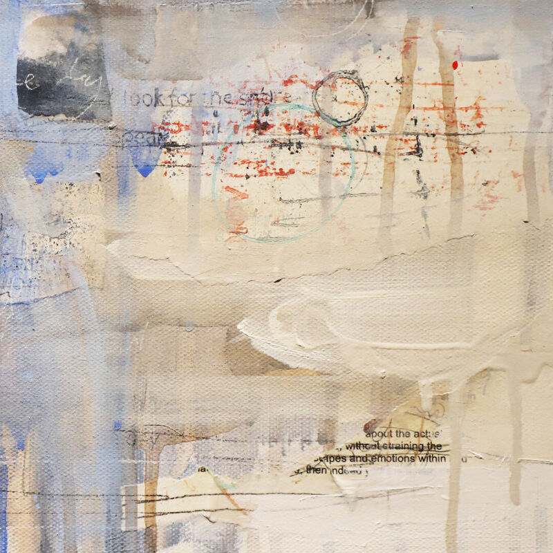 Toni Cogdell, ‘Begin Again’, 2020, Painting, Acrylic, watercolour, oil paint and collage on canvas, AURUM GALLERY