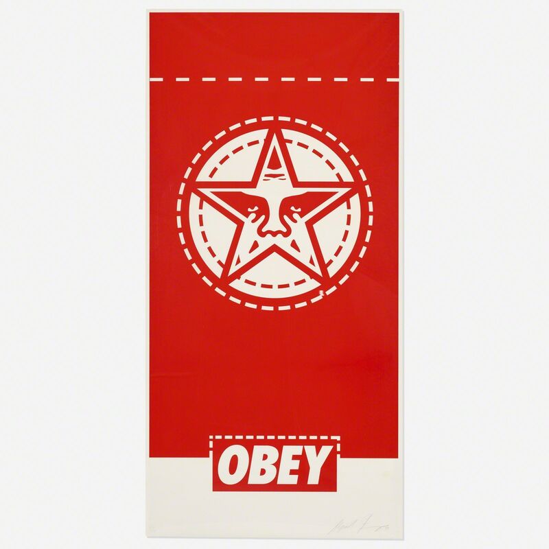 Shepard Fairey, ‘Obey Banner’, 2000, Print, Screenprint on paper, Rago/Wright/LAMA