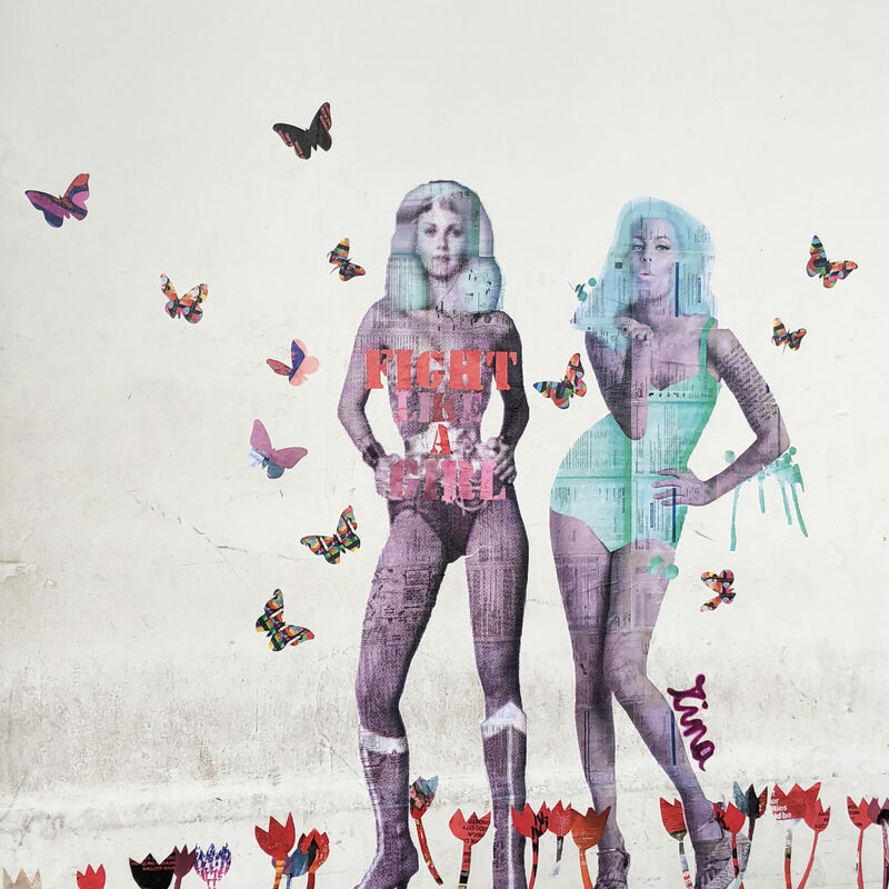 Tina Psoinos, ‘Girl Power Mural’, Installation, Ink on Paper, Tina Psoinos