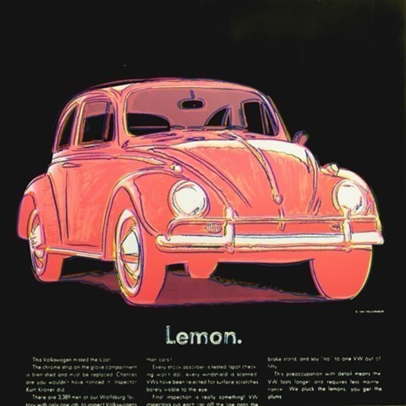 Andy Warhol, ‘Volkswagen’, 1985, Print, Screen-print on Lenox Museum board, Avant Gallery