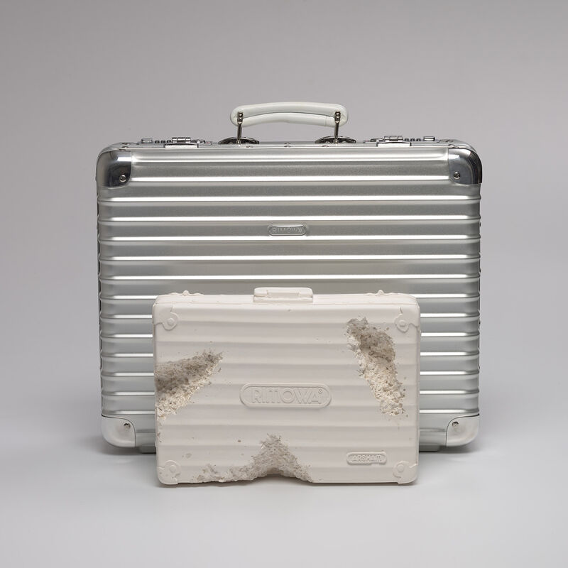 RIMOWA, ‘Eroded Attaché’, 2019, Sculpture, Cast hydrostone and glass multiple, contained in a black satin lined aluminium RIMOWA briefcase, with accompanying Owner's Manual and 5-year Rimowa Gurantee Certificate., Phillips