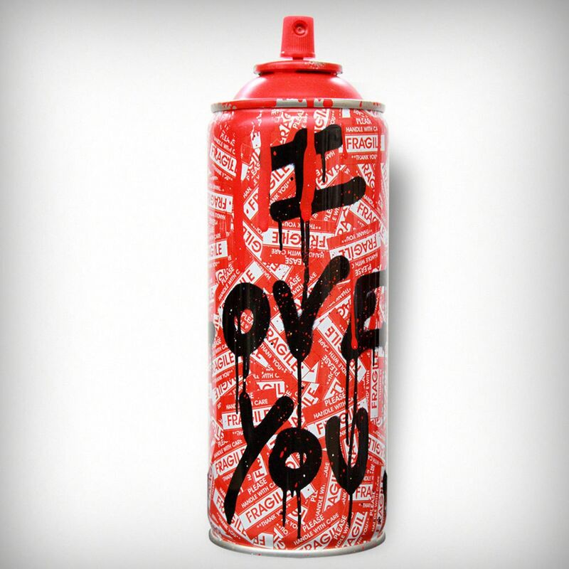Mr. Brainwash, ‘Can I Love You’, ca. 2016, Sculpture, Artist's spray can (empty). signed, dated numbered and thumbprinted., Alpha 137 Gallery Gallery Auction