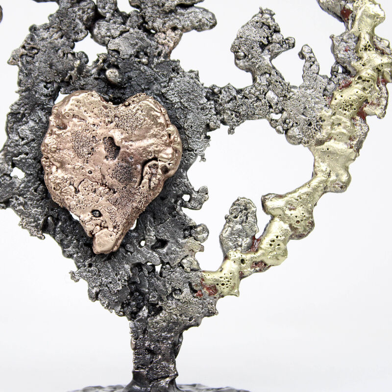 Philippe Buil, ‘Heart to heart 2-22’, 2022, Sculpture, Steel, bronze, brass, Galerie Art Pluriel Rive Droite