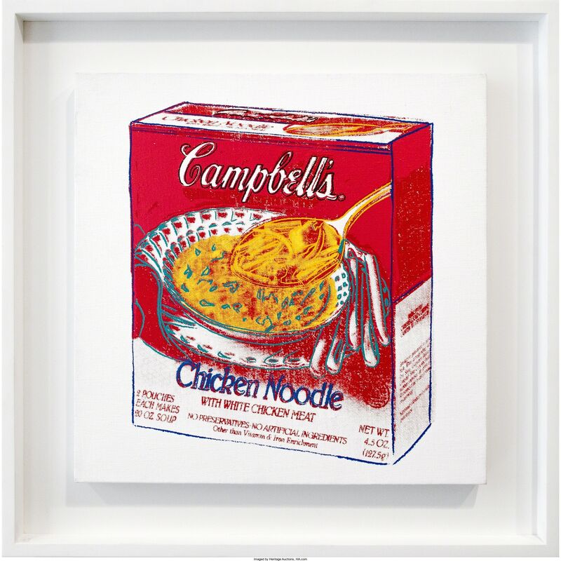 Andy Warhol, ‘Campbell's Soup Box (Chicken Noodle)’, 1986, Print, Synthetic polymer paint and silkscreen inks on canvas, Heritage Auctions