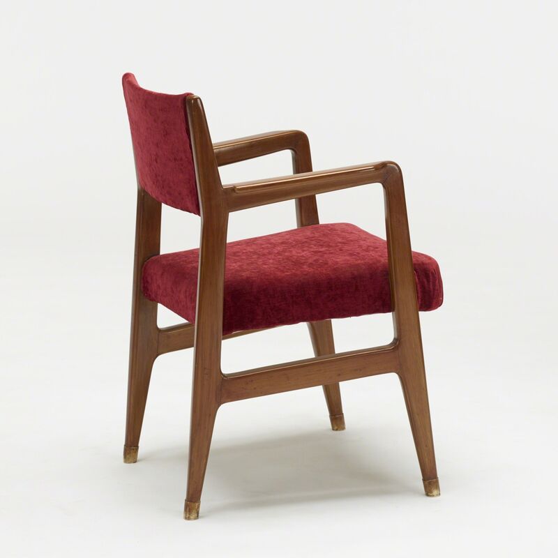 Gio Ponti, ‘set of six dining chairs from the Augustus ocean liner’, c. 1950, Design/Decorative Art, Italian walnut, upholstery, Rago/Wright/LAMA