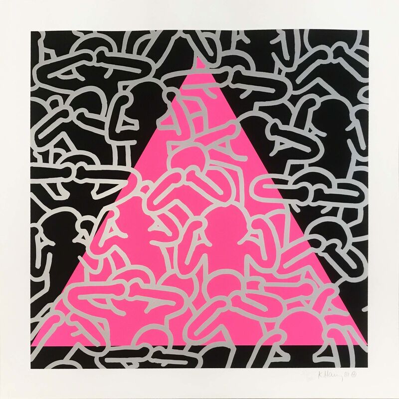 Keith Haring, ‘Silence =  Death’, 1989, Print, Screenprint in colors, Hamilton-Selway Fine Art Gallery Auction
