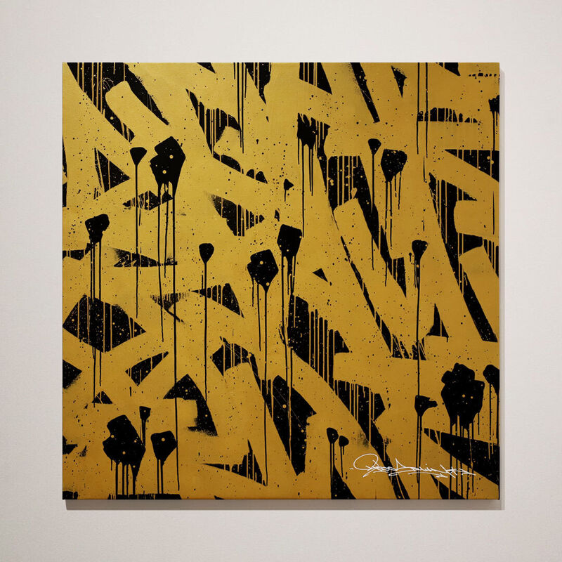 Bisco Smith, ‘Stay Sharp’, 2021, Painting, Latex and spray paint on canvas, AURUM GALLERY