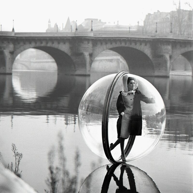 Melvin Sokolsky, ‘On the Seine Kick, Paris’, 1963, Photography, Infused Dyes Sublimated on Aluminum, Holden Luntz Gallery