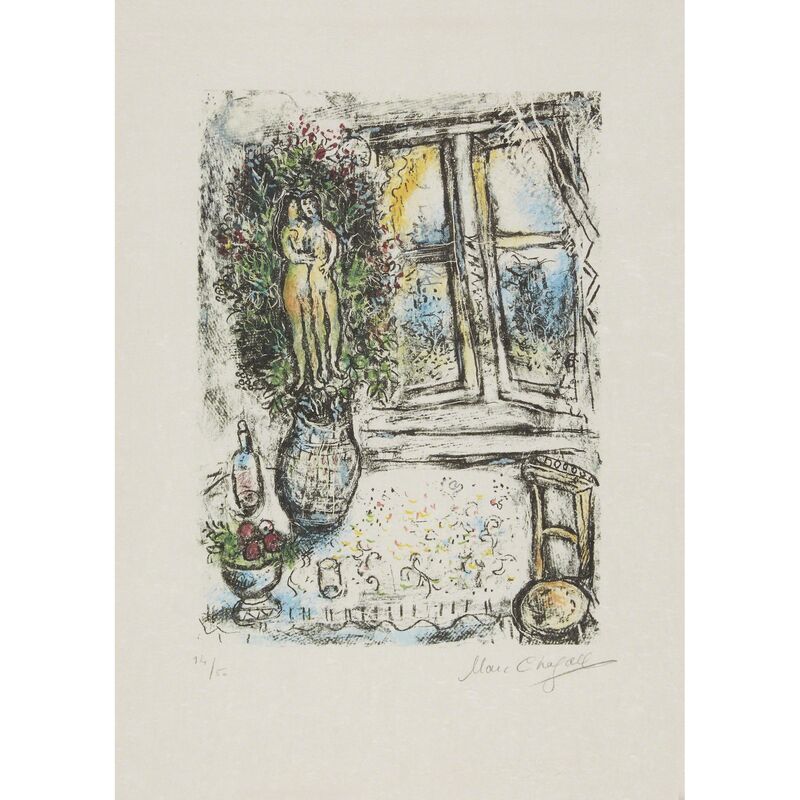 Marc Chagall, ‘La Fenêtre Entrouverte’, 1975, Print, Color lithograph on Japan, Freeman's
