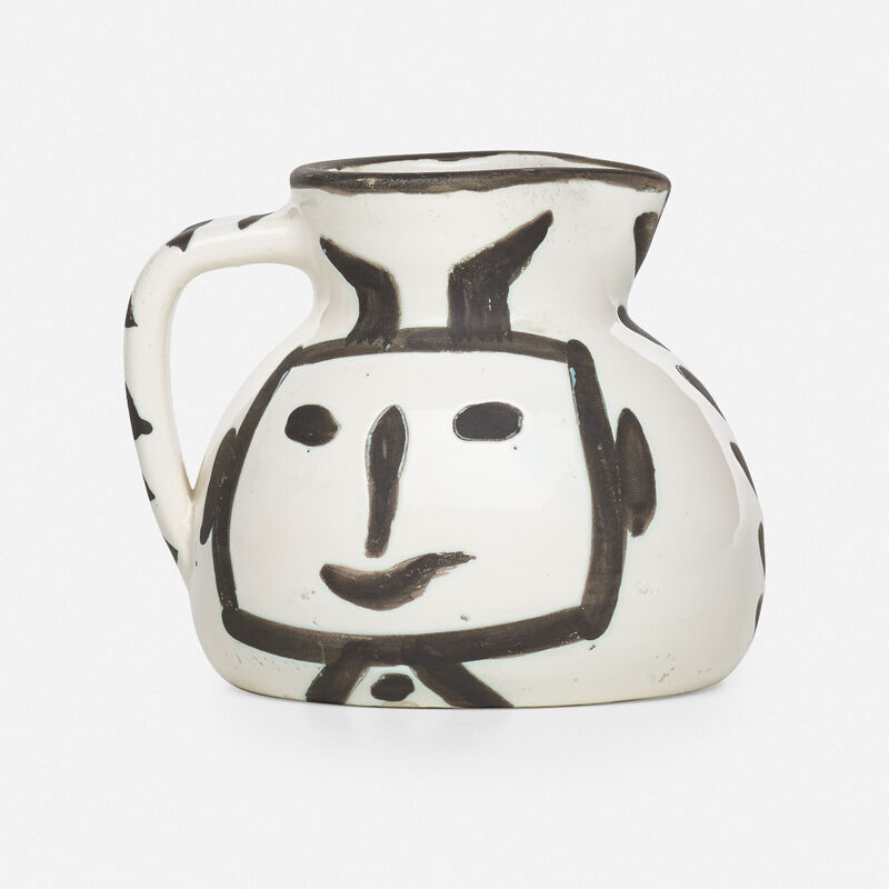 Pablo Picasso, ‘Tête Carrée pitcher’, 1953, Textile Arts, Glazed earthenware with oxidized paraffin decoration, Rago/Wright/LAMA