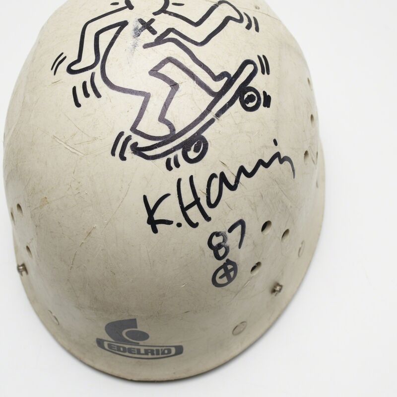 Keith Haring, ‘Untitled (Helmet and Invitation)’, 1987, Mixed Media, Marker on helmet, marker on printed paper, Rago/Wright/LAMA
