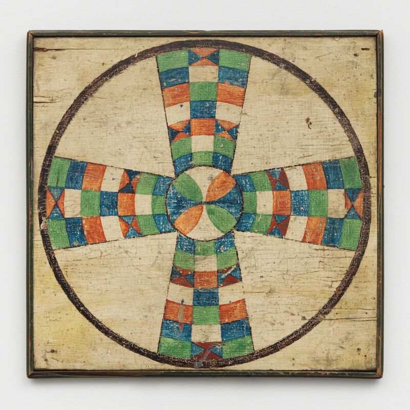 Unknown Artist, ‘Parcheesi Variation Game Board’, Late 19th Century, Other, Polychrome on wood, Ricco/Maresca Gallery
