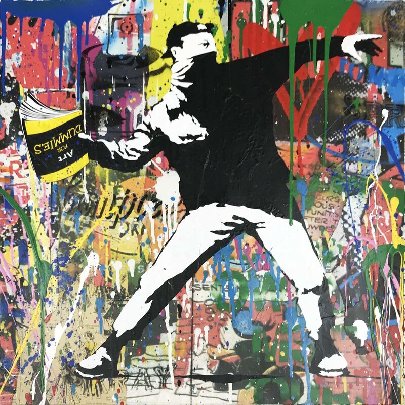 Mr. Brainwash, ‘Banksy Thrower 6 (2018)’, 2018, Painting, Silkscreen and mixed media, Adamar Fine Arts
