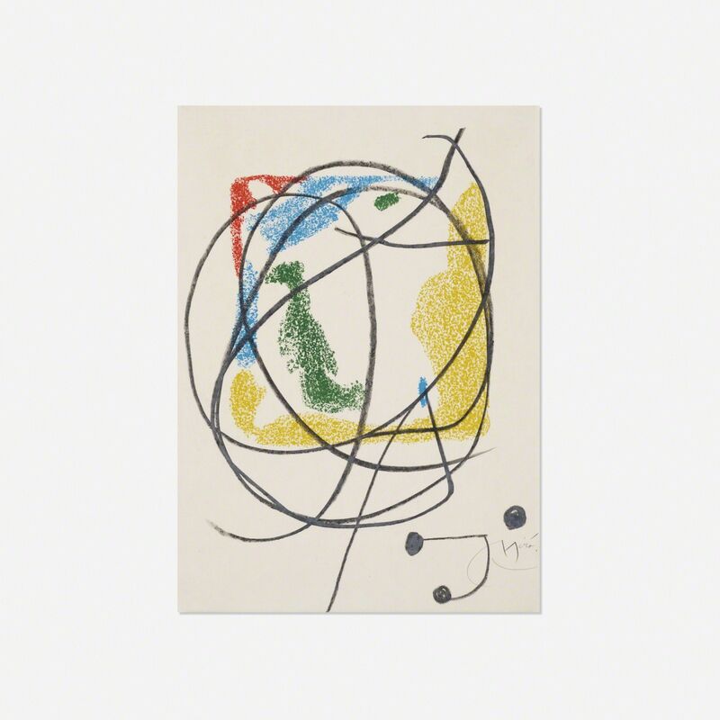 Joan Miró, ‘Les Essencies de la Terra (one plate)’, 1968, Mixed Media, Wax crayon over color lithograph on Japon nacré paper, Rago/Wright/LAMA