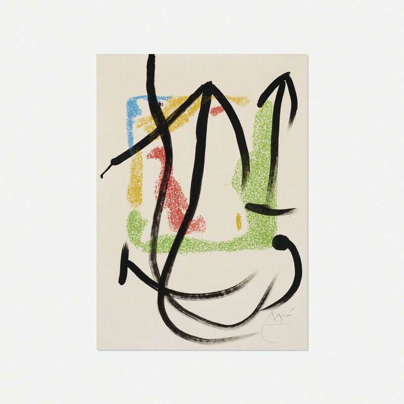 Joan Miró, ‘Les Essencies de la Terra (one plate)’, 1968, Mixed Media, Brush and ink over color lithograph on Japon nacr&#233; paper, Rago/Wright/LAMA