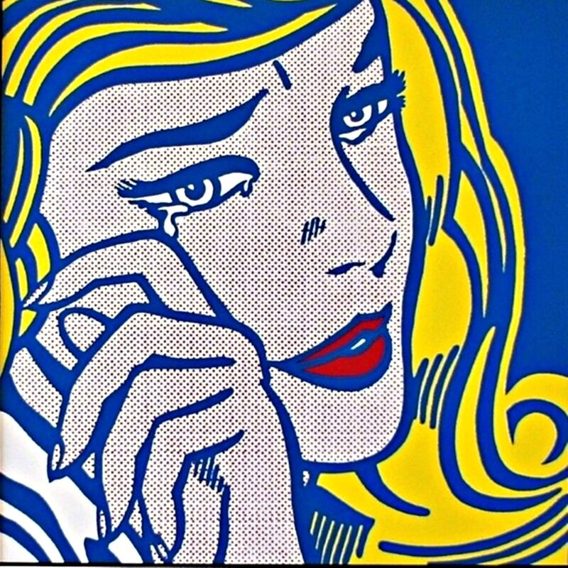 Roy Lichtenstein, ‘Crying Girl 1964 for Art Basel’, 1987, Print, Color Offset Lithograph on Glossy Thin Board, Unframed With Label from Art Basel, Alpha 137 Gallery Gallery Auction