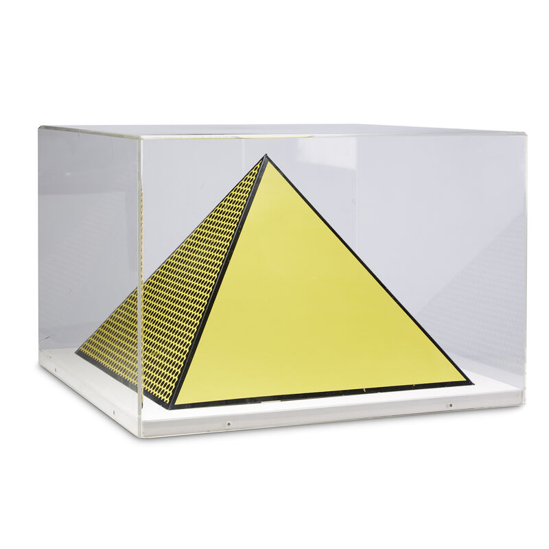 Roy Lichtenstein, ‘Pyramid’, 1968, Print, Color screenprint on lightweight board folded into a three-dimensional pyramid, Freeman's