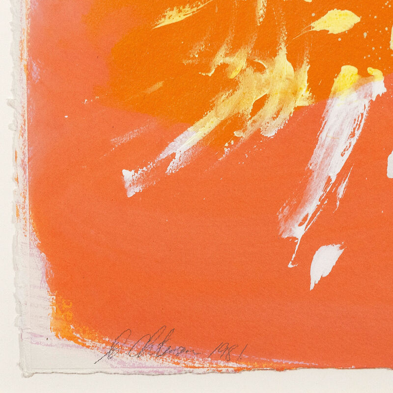 Dan Christensen, ‘Untitled (Orange Rush)’, 1981, Painting, Acrylic on paper, Caviar20