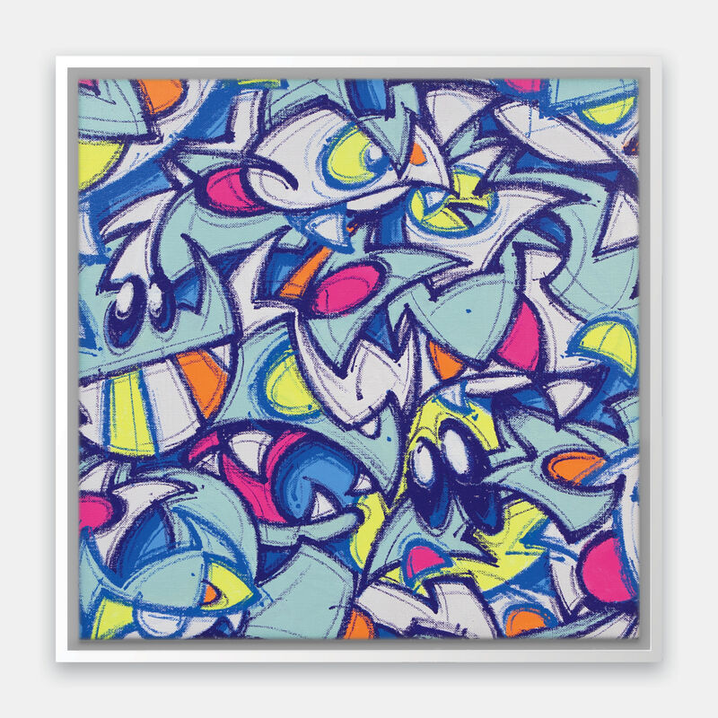 Mist, ‘Evil Shades (White)’, 2019, Painting, Acrylic and solid marker on canvas, Galerie Openspace