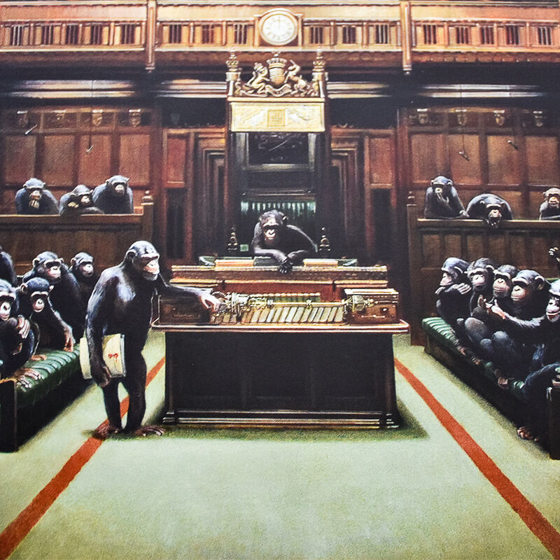 Banksy, ‘MONKEY PARLIAMENT’, 2009, Ephemera or Merchandise, Offset lithograph printed in colors., Silverback Gallery