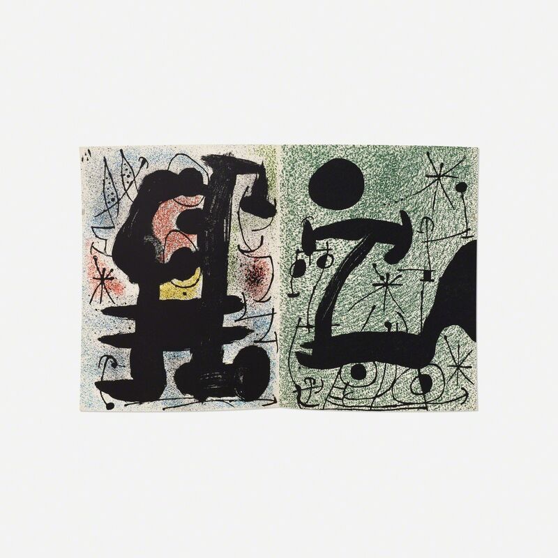 Joan Miró, ‘Derriere Le Miroir: L'Oiseau Solaire, L'Oiseau Lunaire - Etincelles’, 1967, Print, Lithograph, printed paper, Rago/Wright/LAMA